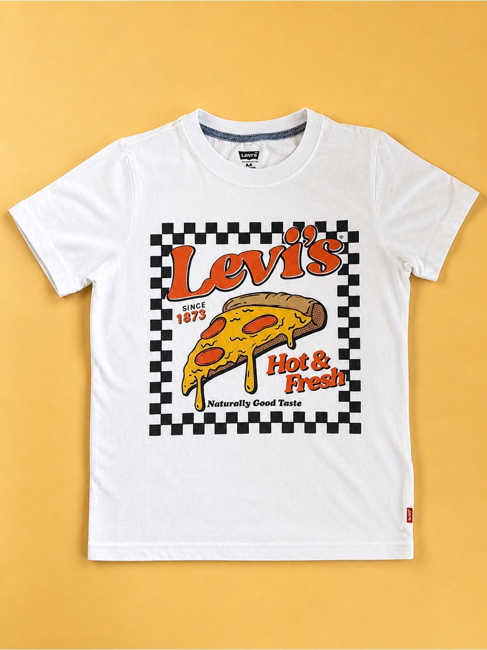 Levi's White Kids 'Hot & Fresh' Pizza Graphic Tee
